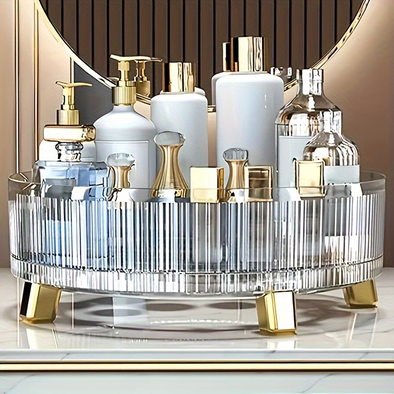 

360° Deluxe Rotating Makeup Organizer - Effortlessly Your , Vanity, Countertops, Spacious Enough For Perfumes