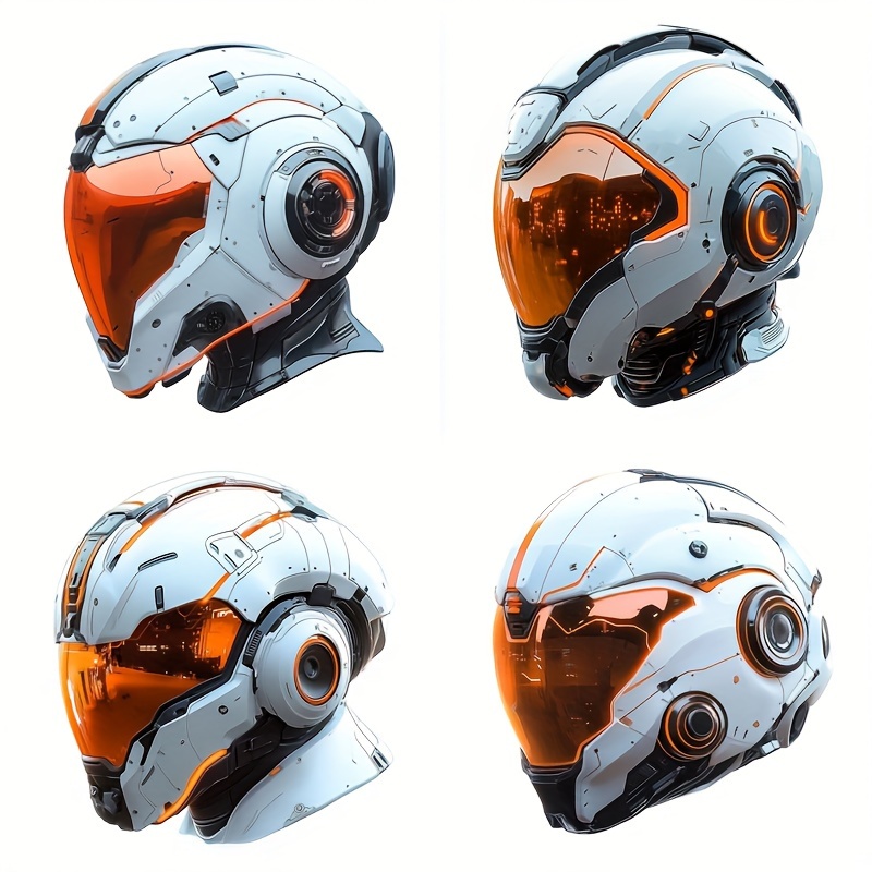 

4-in-1 Helmet : -clarity, Double-sided & Decals - - For Motorcycles, Car & Decor