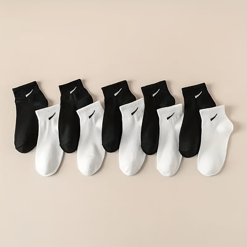 E-shop 10 Paar Slash Weiche Bequeme Paar-Sportsocken für Frühling Sommer, Hochelastisch Atmungsaktiv Geruchshemmend Vielseitige Socken