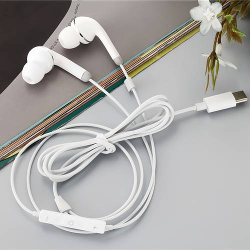 usb type c wired earbuds with microphone high quality wired headphones in ear headset sound adjustment volume control for calls and music compatible with smartphones mp3 mp4 ipod computer and other type c interface devices perfect gifts