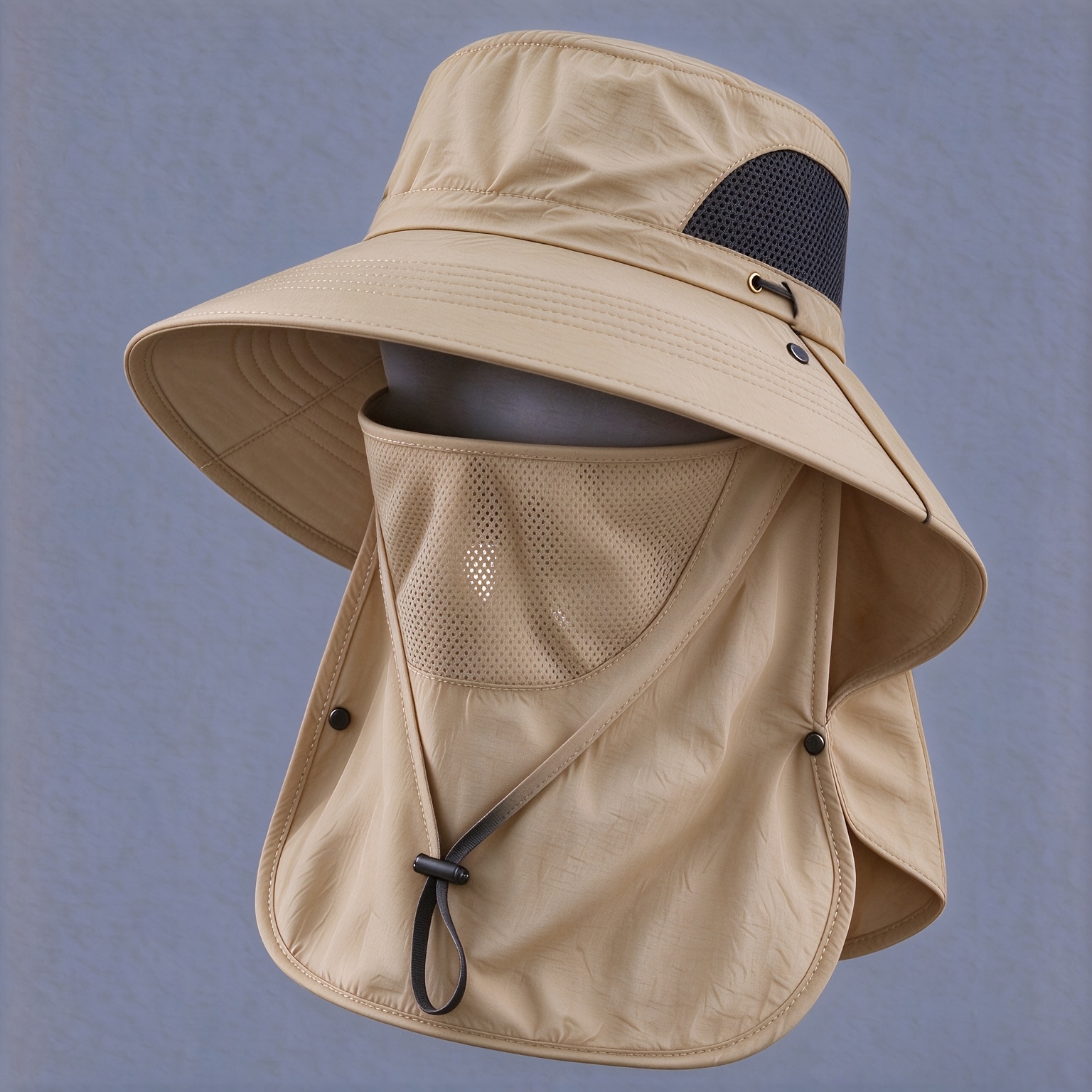TEMU Unisex Sun Hat With Neck Flap For Hiking And Fishing, Wide Brim Sun Hat For Men And Women