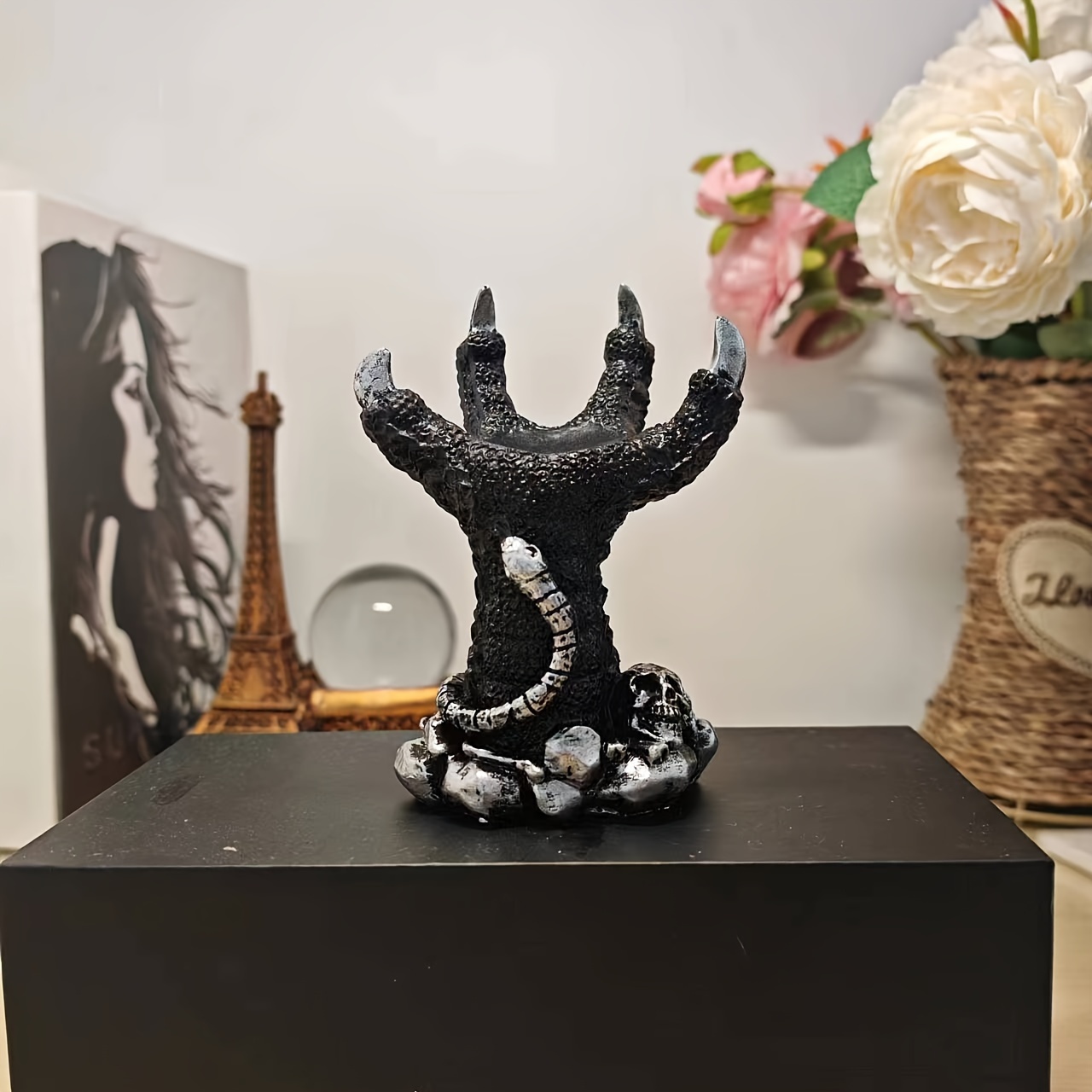 Resin Dragon Claw Crystal Ball Seat Resin Handicraft Ornament Original Jade Ball Base