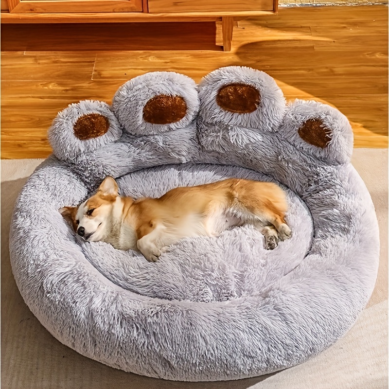 

Paw-shaped Pet Bed, Bed And , Fluffy Long , Suitable For Small, , And , Bottom, Pet Sofa Bed And , For And