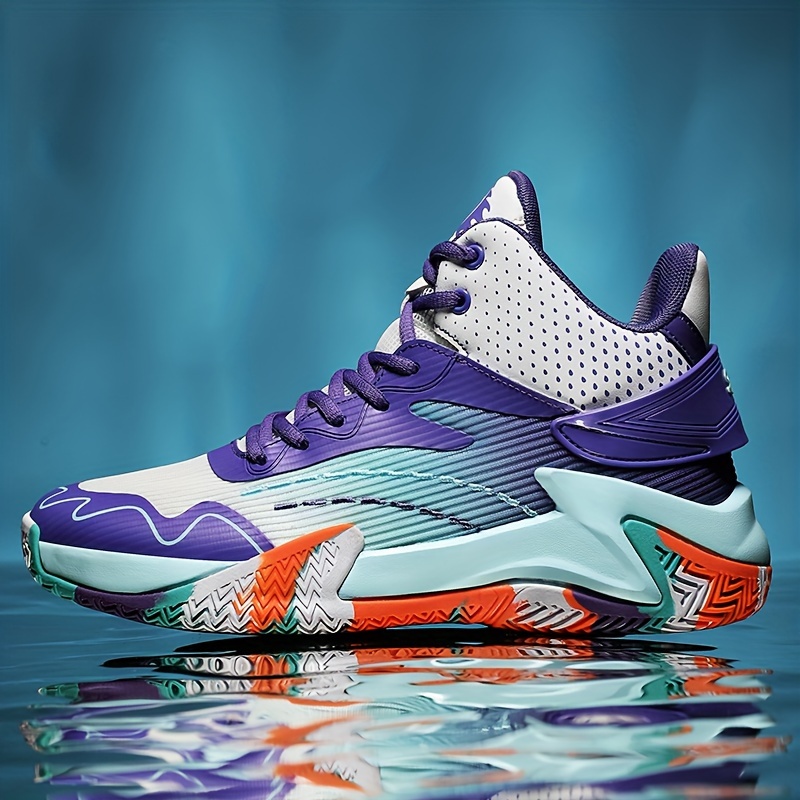 mens high top basketball shoes breathable mesh anti slip durable lightweight sneakers for students Product details 4