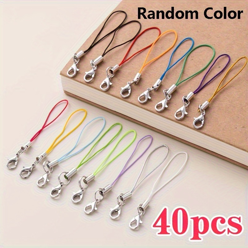 Image of 40pcs Colorful, Black, And White 65mm Phone Lanyards; Multi-functional Phone Straps, Keychains, Durable Accessory Cords, Keychain Accessories, Backpack Pendant Lanyards，random Color