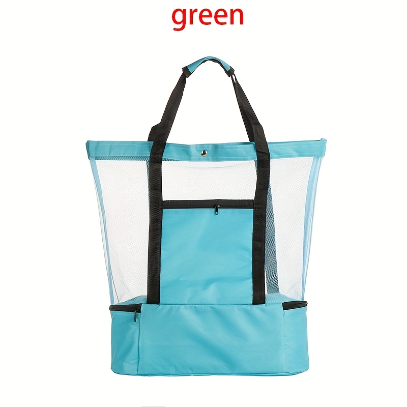 Image of Travel Essential: New Dual-layer Unisex Mesh Sports Shoulder Bag For Travel And , Stylish & , Portable Organizer For Makeup And Toiletries – Perfect Gift For Christmas, Halloween, Thanksgiving