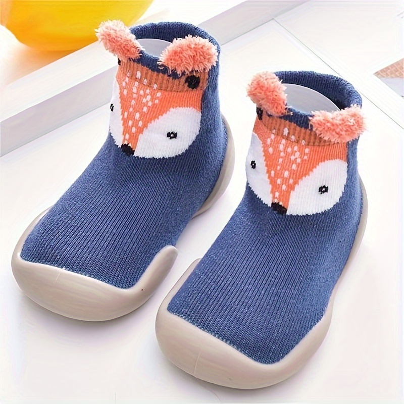 

Unisex Babies Infant's Animals Pattern Slip On Sock Shoes, Comfy Non Slip Sneakers For Boy's & Girl's Indoor Activities