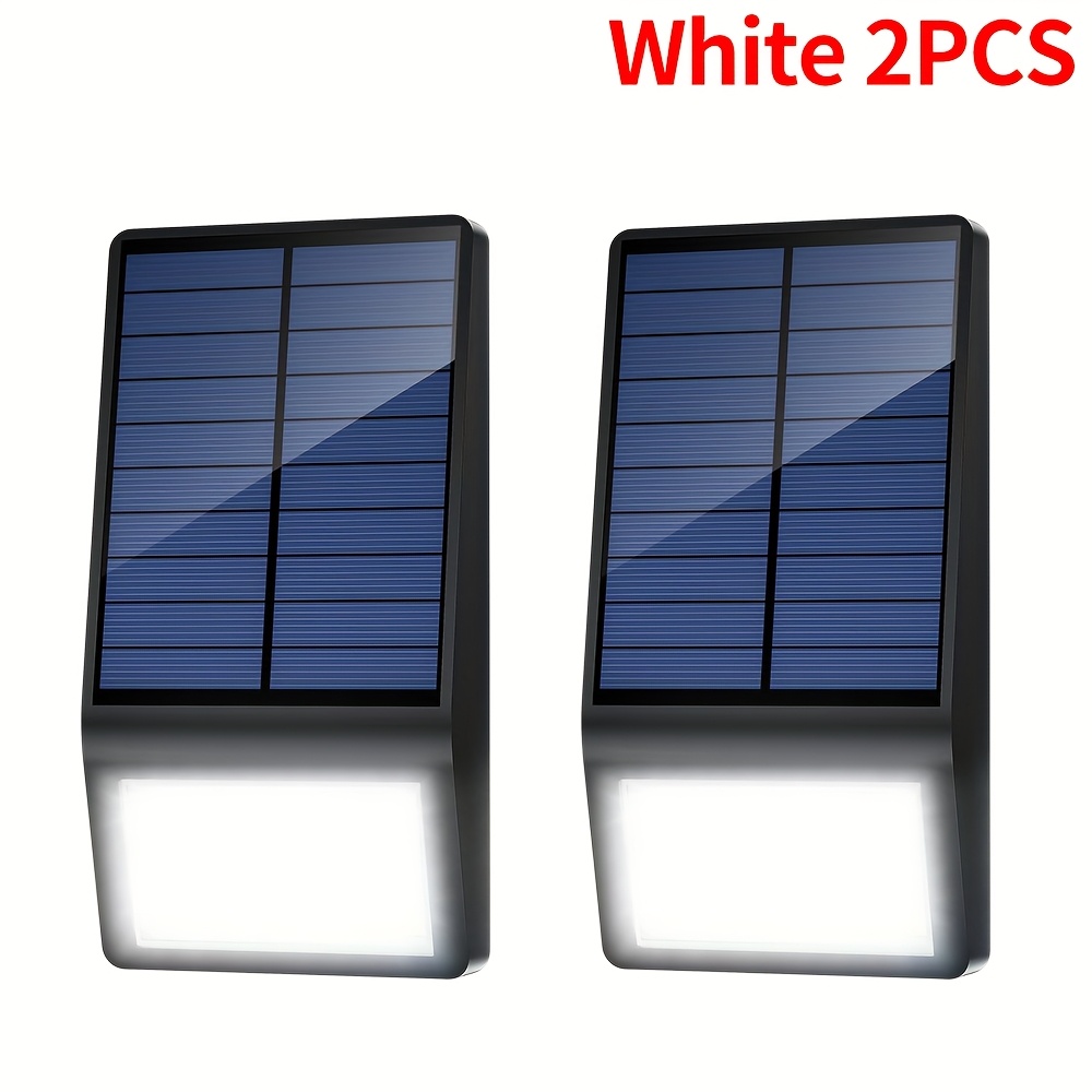 TEMU 2pcs Outdoor Solar Wall Lamp 119 Leds Suitable Porch, Wall, Courtyard Decoration, Villa, Garage Fence