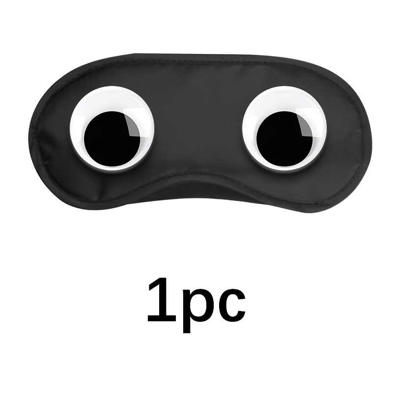 TEMU Wiggle Googly Eyes Sleep Eye Mask, Moving Big Eyes Shading Blindfold, Soft Comfortable Eye Cover For Travel, Parties, Cosplay And Fun Games