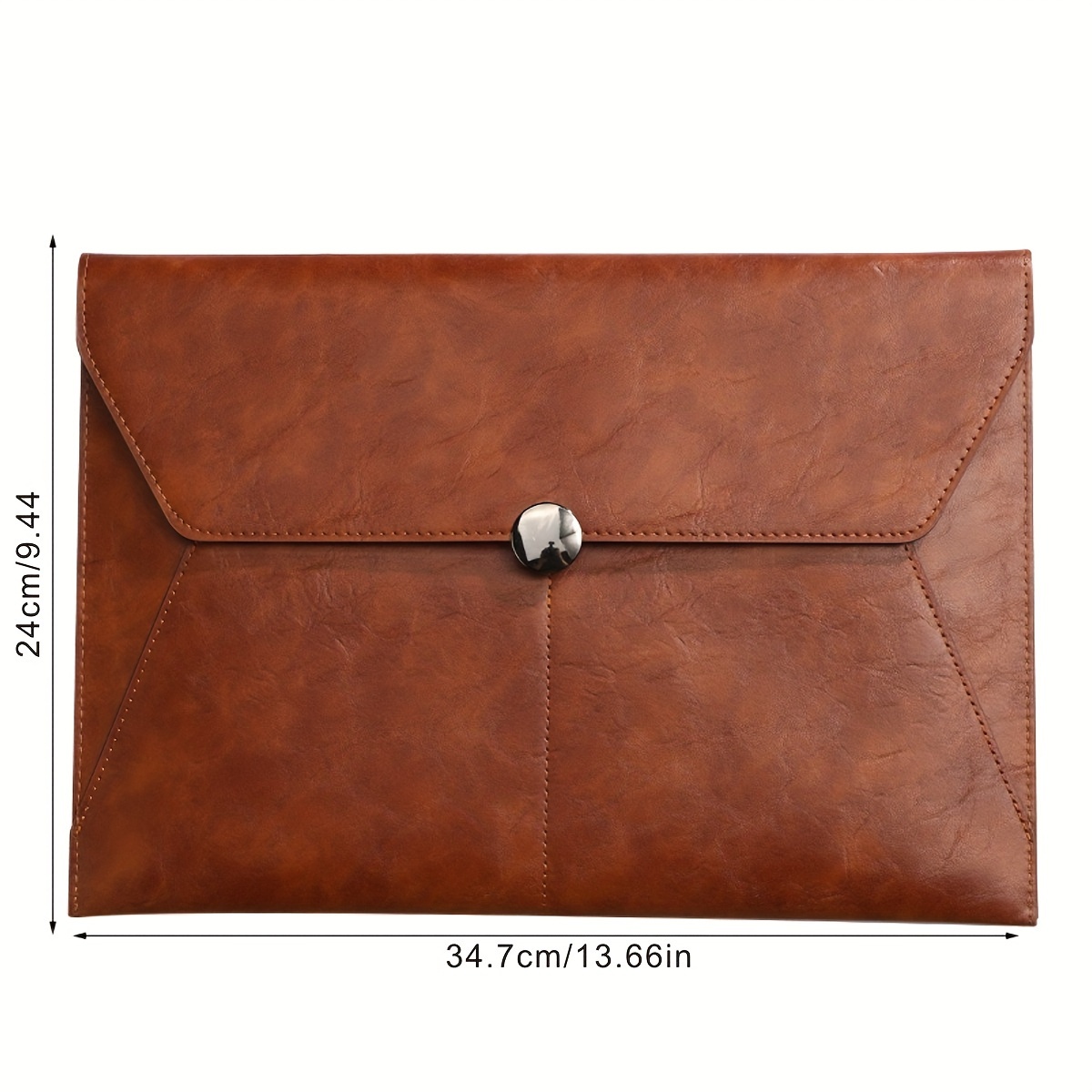 Synthetic Leather Document Bag, Business Information Bag, A4 Folder, School And Office Supplies, Storage Bag