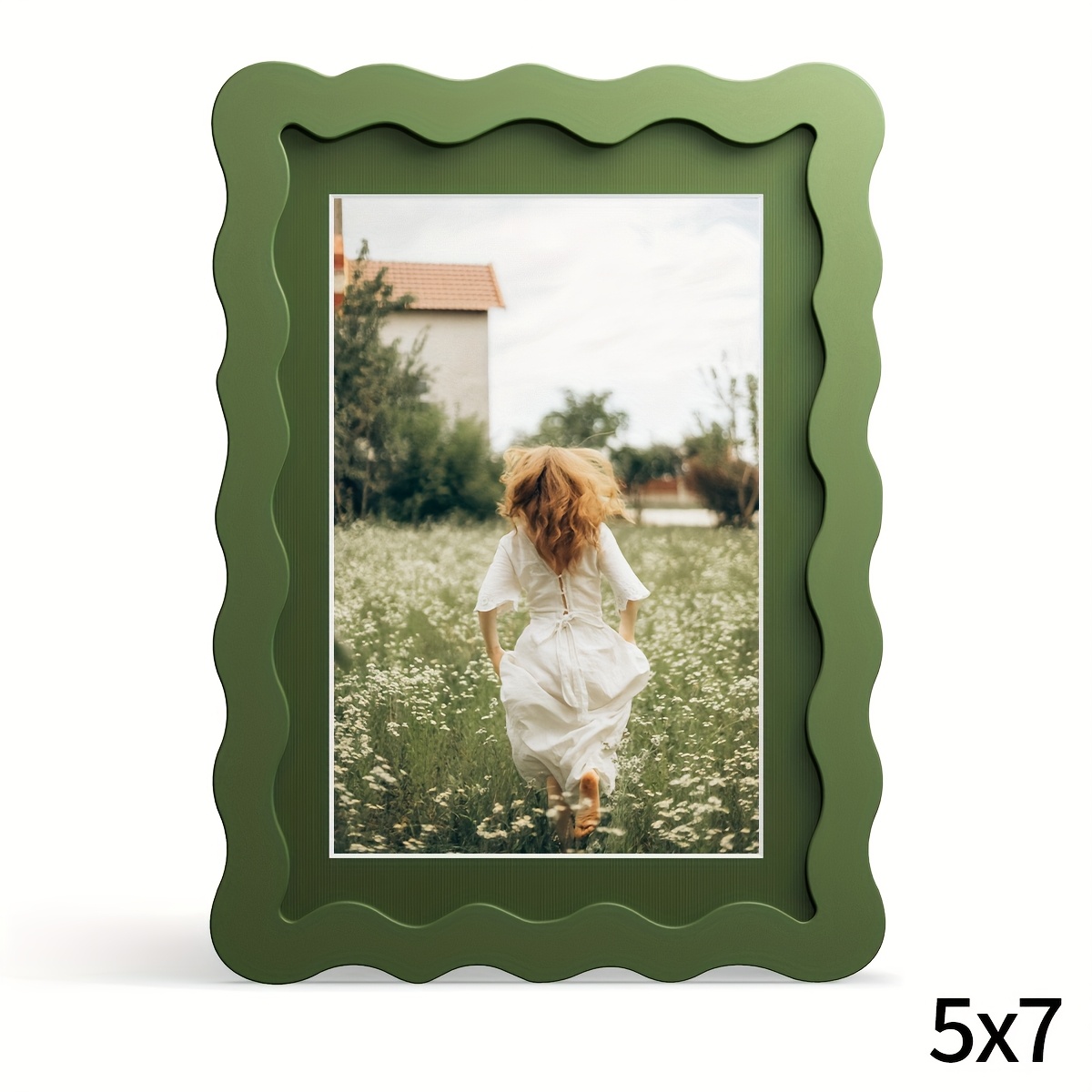 wavy picture frame   frames for wall tabletop decor multi size 4x6 5x7 8x10 colorful wavy design   decoration