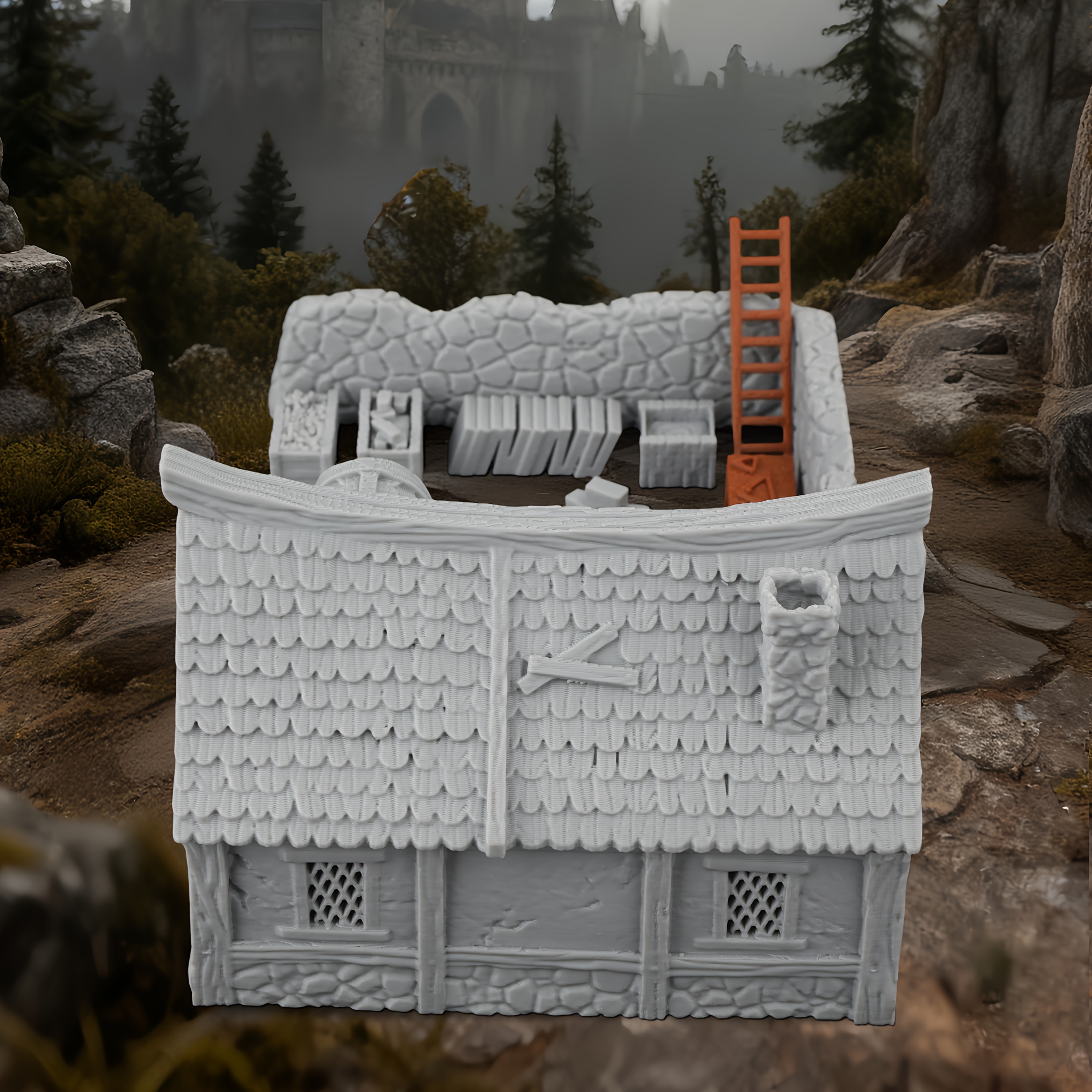 Fantasy Mountain Workshop Mason House Miniature Terrain Set