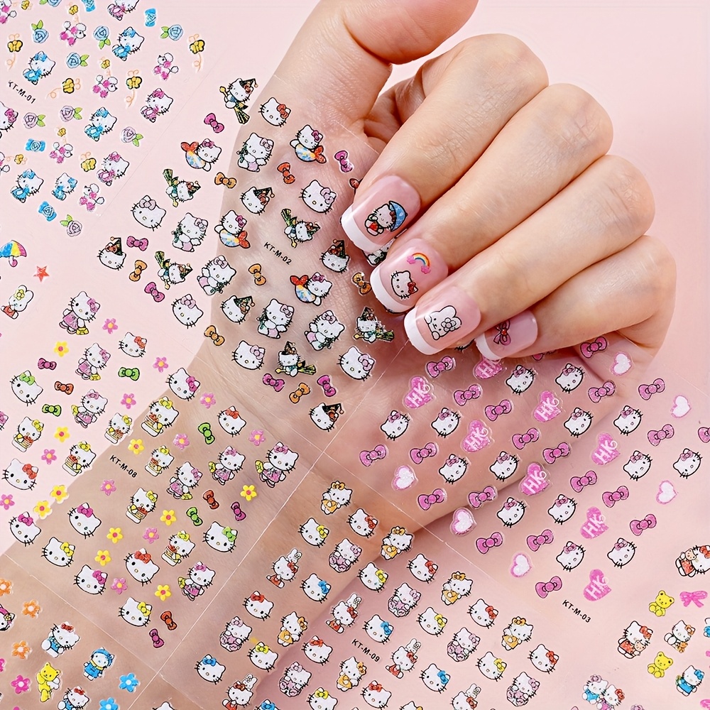 

30pcs Glitter Nail Art Stickers, Shimmery Decals, Self-adhesive Plastic Nail Embellishments, Anime Themed Irregular Shapes, Single Use, With Unscented For Diy Manicure