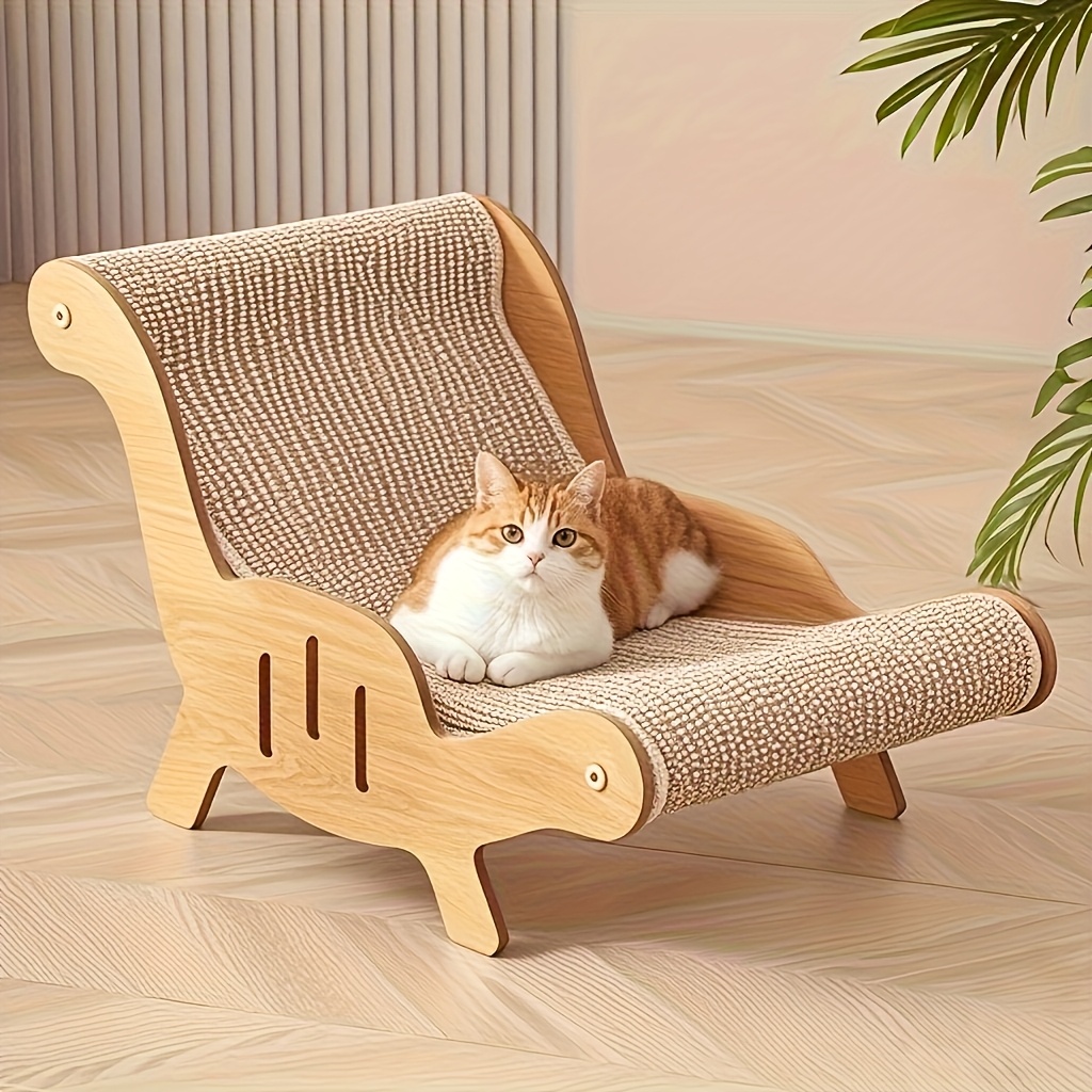 L-förmiger Katzenkratzbaum Aus Sisal & Buche – 68 Cm, Platzsparend, Für Innenkatzen