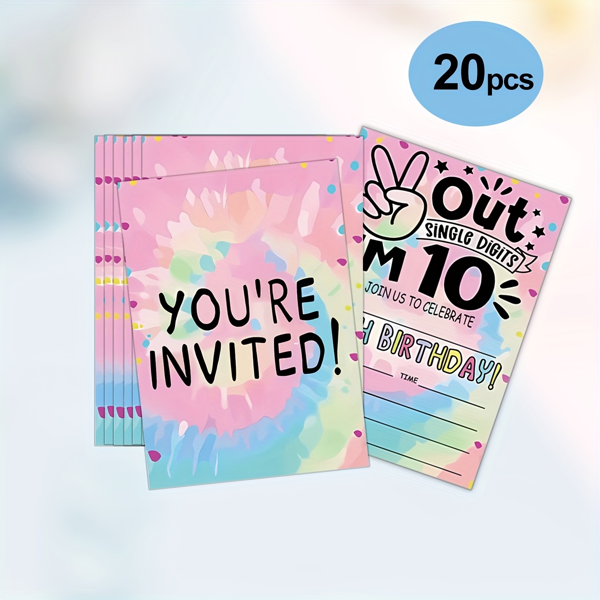 

20 Birthday Party Invitations, Party Invites For Boys And Girls, Holiday Party Invitation Cards.