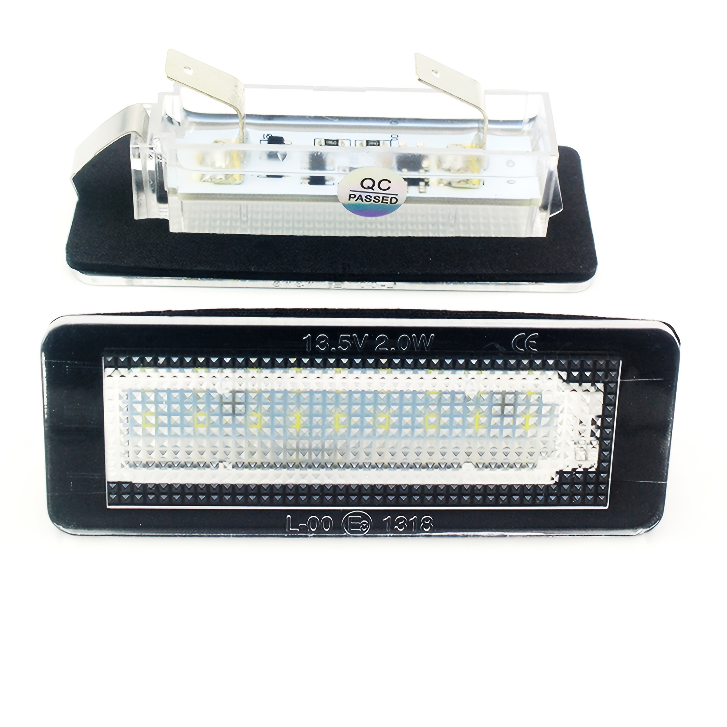 TEMU Set Of 2, Suitable For Mercedes-benz Smart W450 W451 W453 Led License Plate Lights, White