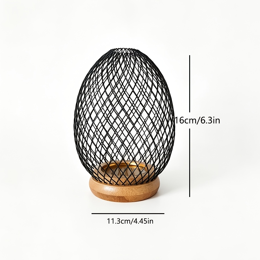 TEMU Mesh Egg Candle Holder, Cozy Shadow Casting Tealight Lantern For Living Room And Bedroom Decor