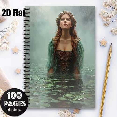 1pc a5 spiral notebook with cover minimalist suitable for back to school a5 coil binding doodle book horizontal ruled pages for school supplies student stationery gift office journal for