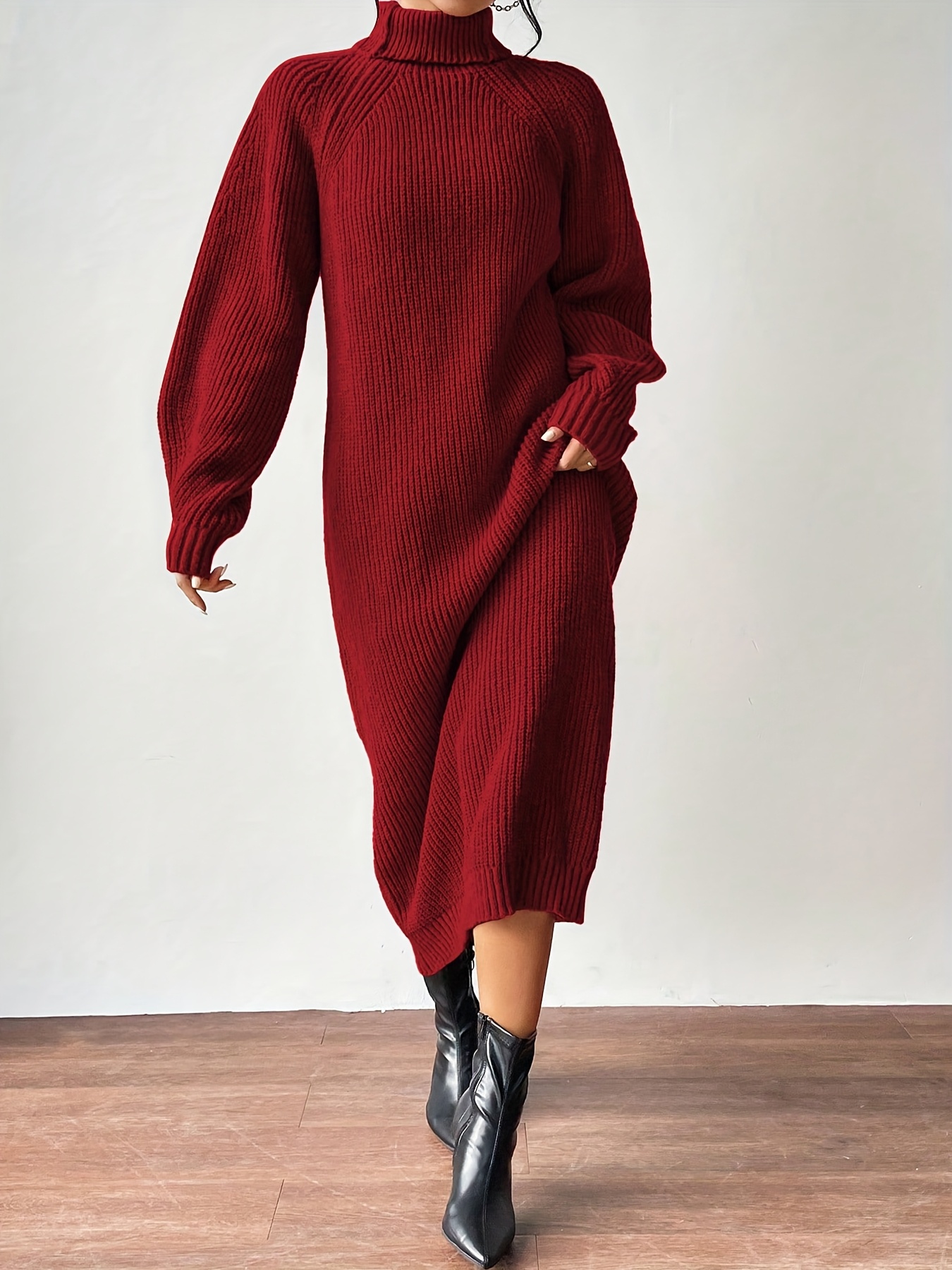 womens autumn winter warm christmas party simple solid color - Temu