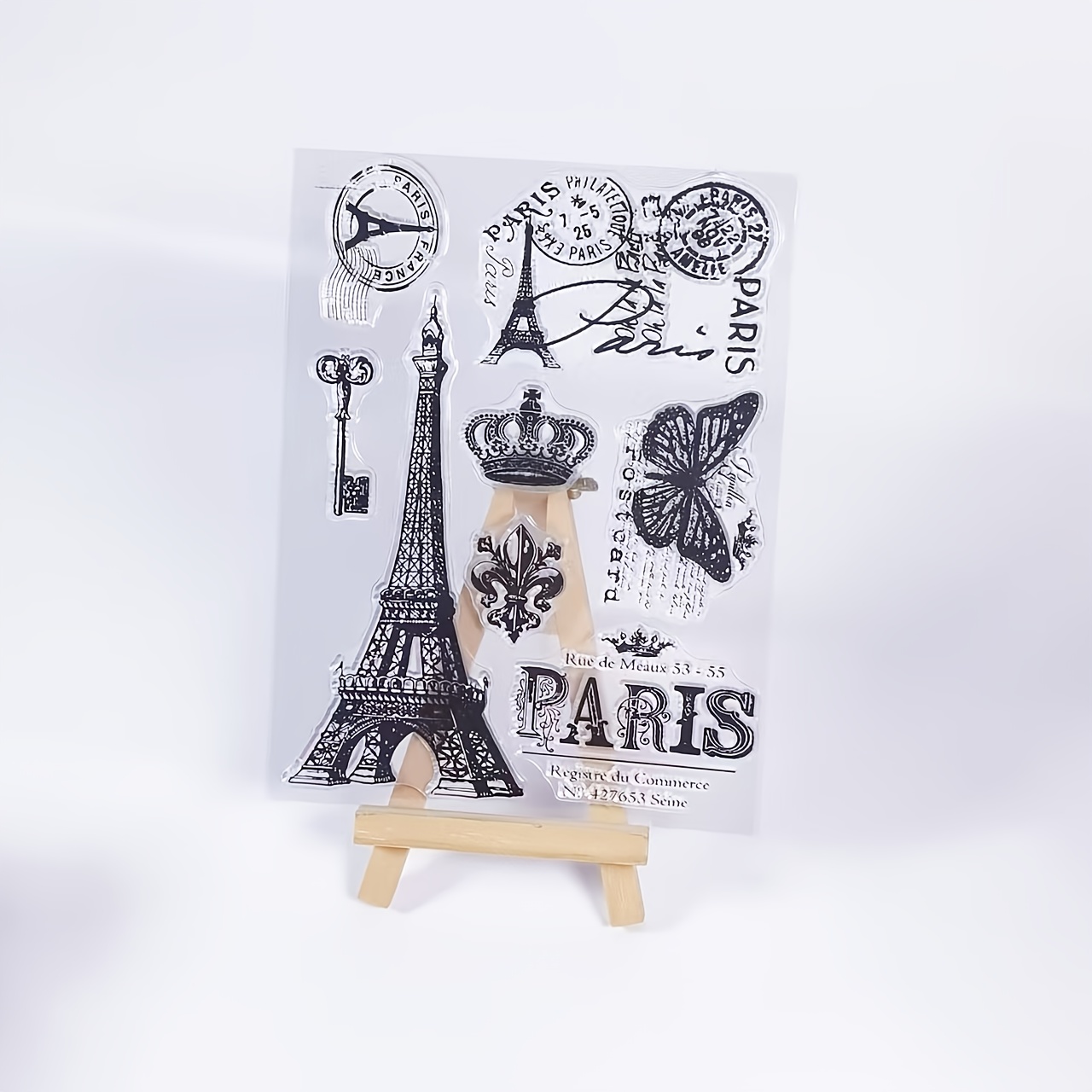 Paris City Theme Pattern Transparent Stamps, Suitable For Making Decoration And Diy Albums, Diy Crafts Clear Stamps