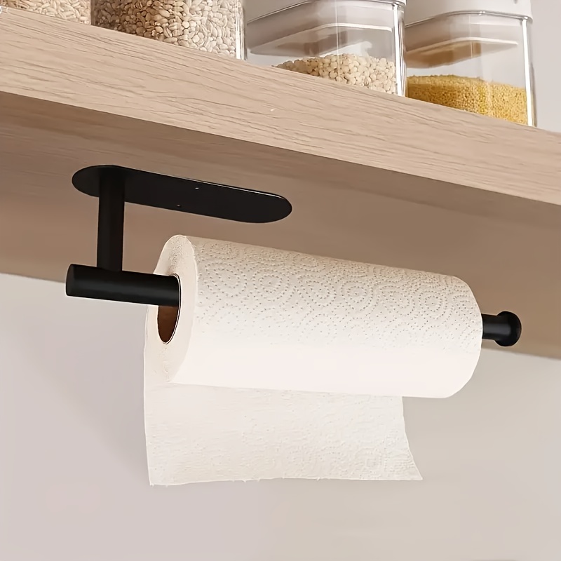 1pc Porta Pañuelos Autoadhesivo - Ideal para Hogar, Cocina y Baño - Montaje en Pared de Acero Inoxidable - Apto para Cocina, Baño y Almacenamiento