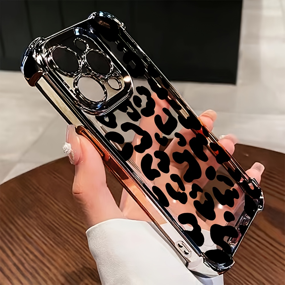 TEMU Phone Case - Leopard Print Phone Case Suitable For Iphone 17 16 15 14 13 12 11 Pro Xr Xsmax 8 7 Plus Anti-fall Transparent Soft Back Cover Is A