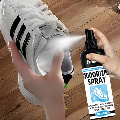 multi functional deodorizer spray for shoes socks toilet kitchen long chemical free no wash needed all day freshness plastic bottle with odor eliminator durable plastic