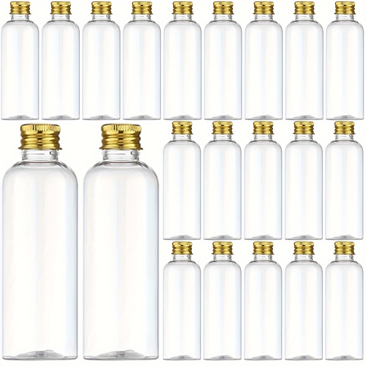 

10 pièces de 100ML de flacons de voyage rechargeables transparents : Convient pour les liquides, les , les nettoyants, les crèmes, les et les gels de douche - Sans parfum