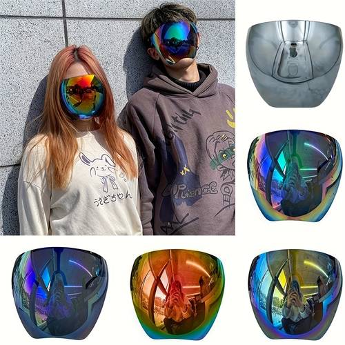 1 pair oversized full face polarized fashion glasses durable pc anti glare scratch resistant spherical lenses multicolor fit for biking clarity ideal gift for women men easter valentine s day mother s day bike glasses