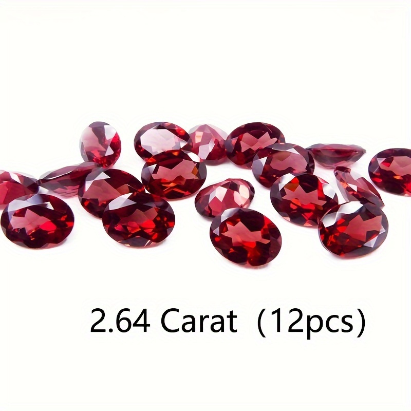 

12pcs Natural Oval Loose Stones, 2.64 Carat Total - Elegant Gemstone Jewelry Accessories For Rings, Pendants, Earrings, Diy Gifts