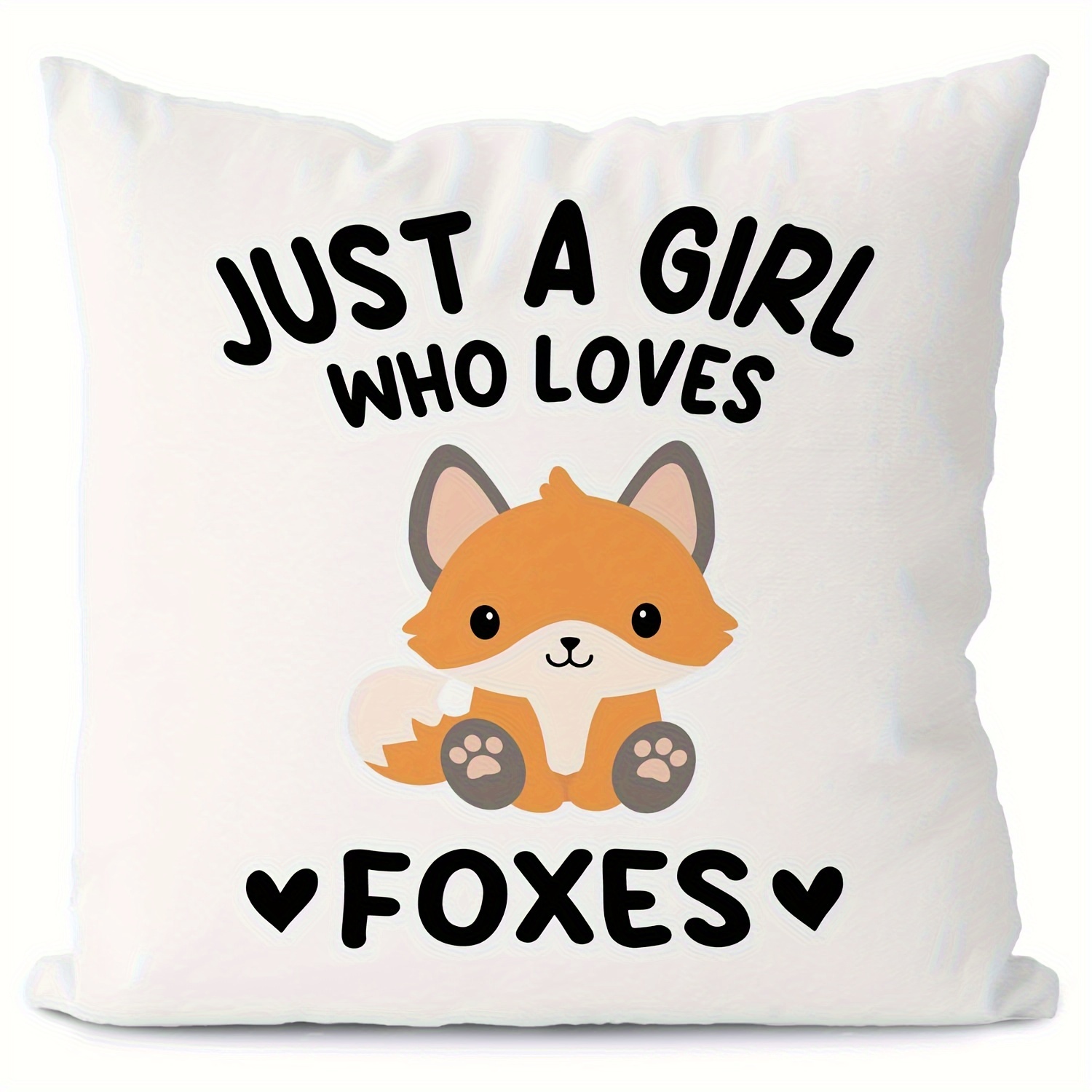 

1pc 18x18in Fox Pillow Cover, Foxes Gifts, Fox Decorations For Home, Foxes Pillow Case