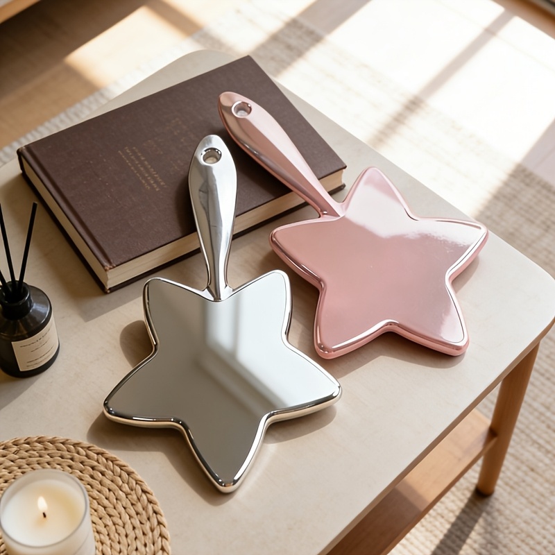 Electroplated Star Hand Mirror, Portable Compact Mirror