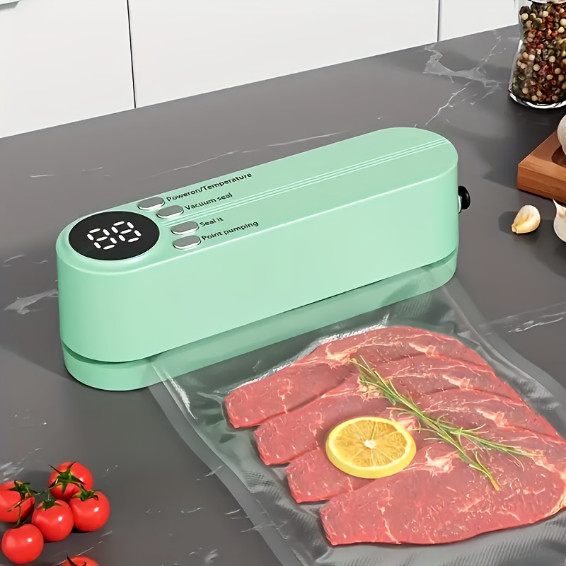 seladora de vácuo automática portátil com de selagem de - bateria de lítio recarregável por usb de 1200mah, ideal para armazenamento de alimentos a longo na cozinha, piqueniques ao ar livre e muito mais, selagem de , frutas e legumes, máquina de selagem de vácuo | Ótimas Ofertas | Temu