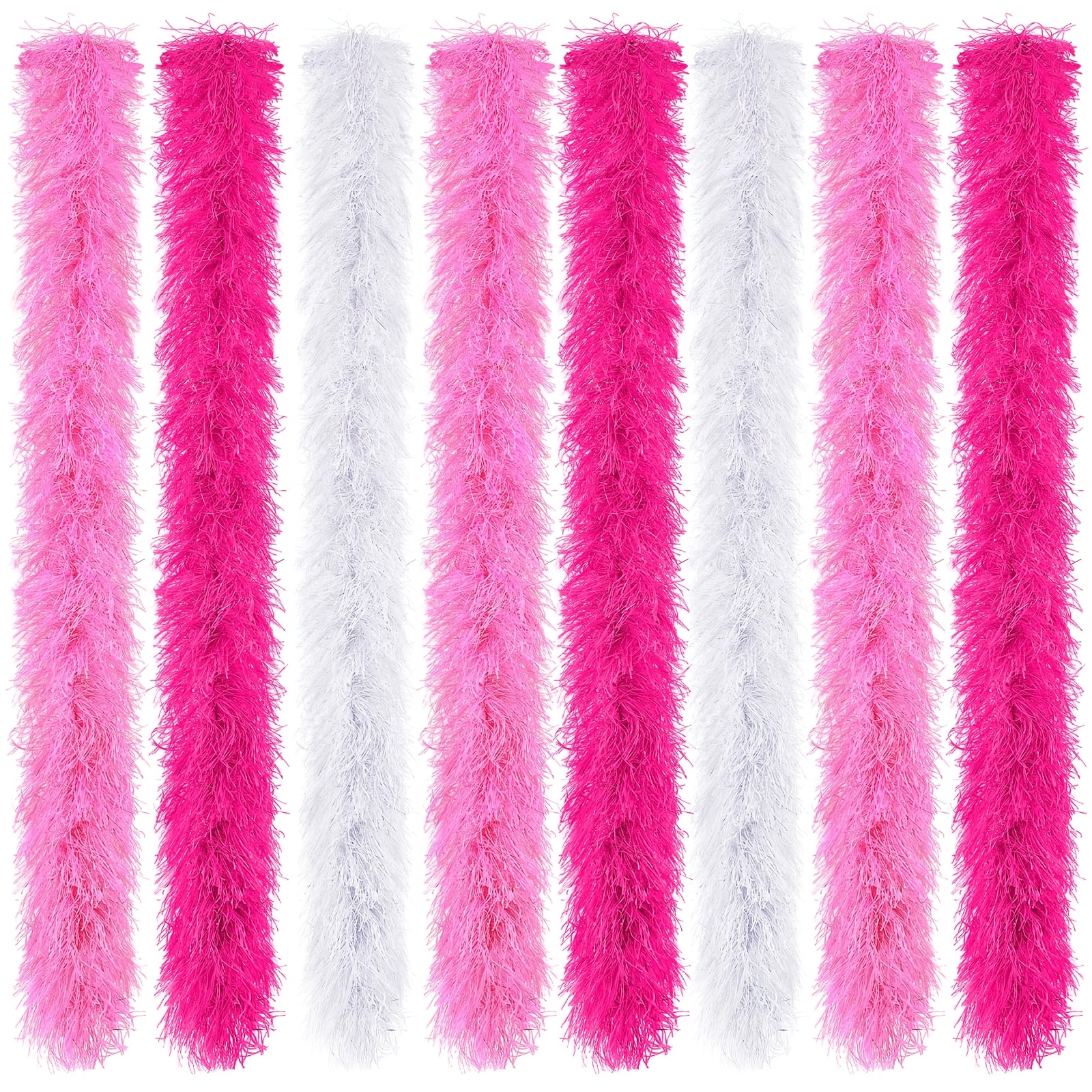 TEMU 8pcs Artificial Fluffy Boas Decoration For Wedding Costume Dress Tea Party Supplies( Ft)