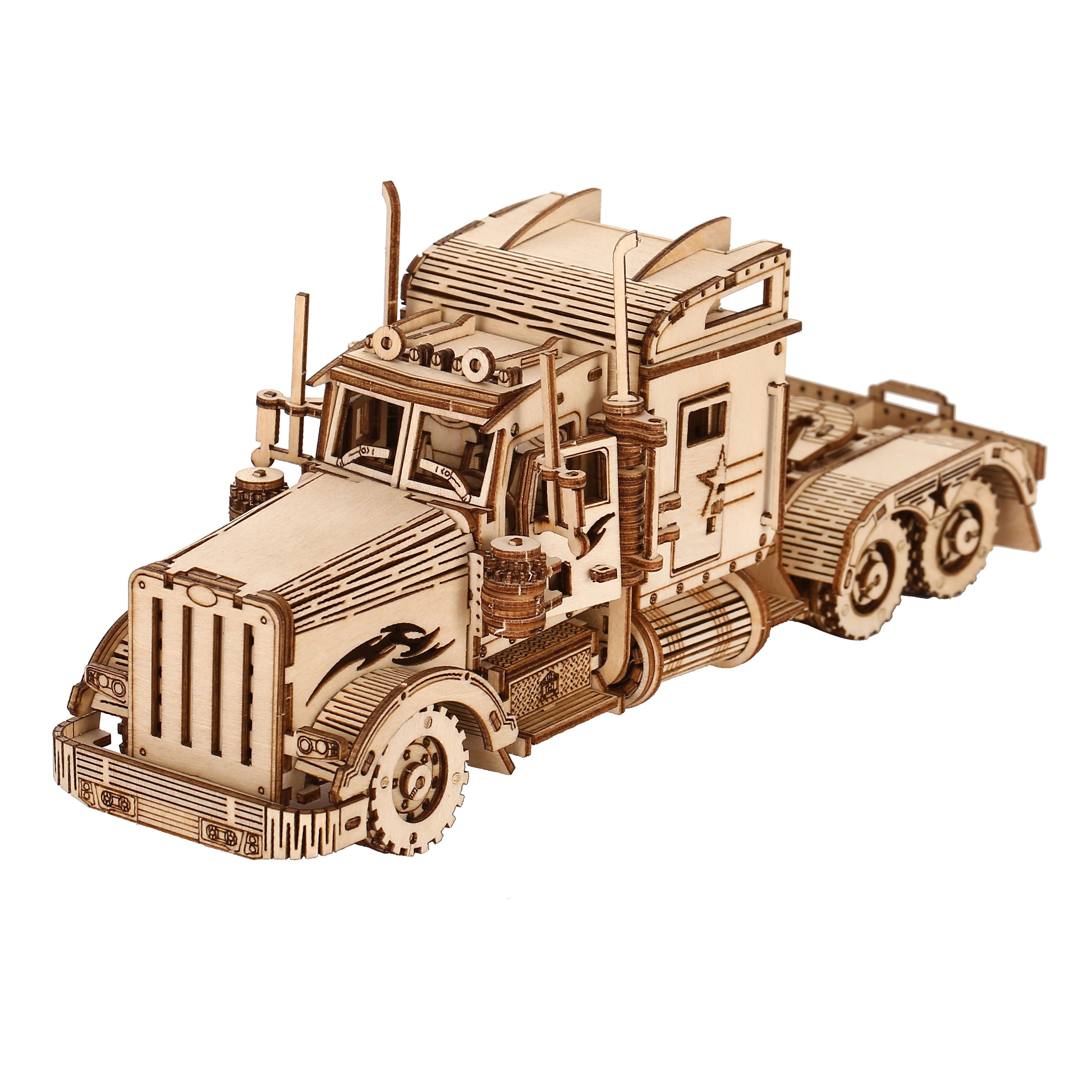 

Build Your Own Heavy Truck 3d Wooden Puzzle Model Kit - A Fun And Educational Diy Gift