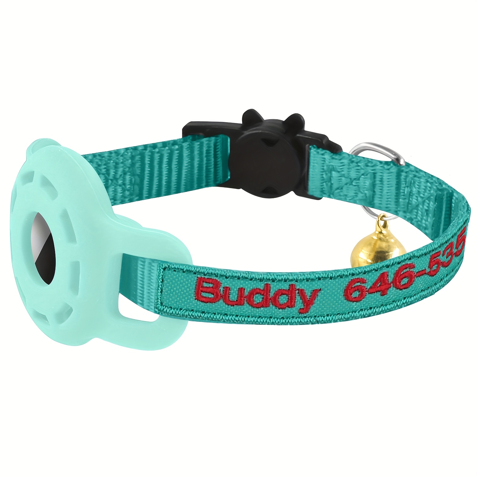 TEMU Collares personalizados para mascotas con y números de teléfono bordados, diseñados para pérdidas. Collares para gatos personalizados, y