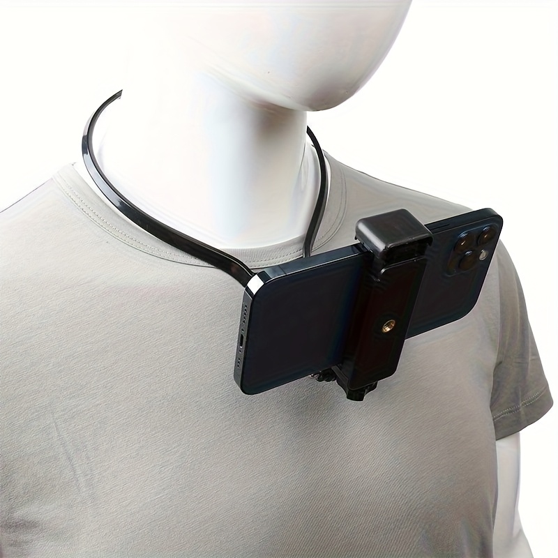 TEMU Wearable Neck Phone Mount, Compatible With Iphone 15 Pro Max, - Universal Hanging Tripod And Selfie Stick Single Leg, , Outdoor Shooting, ,