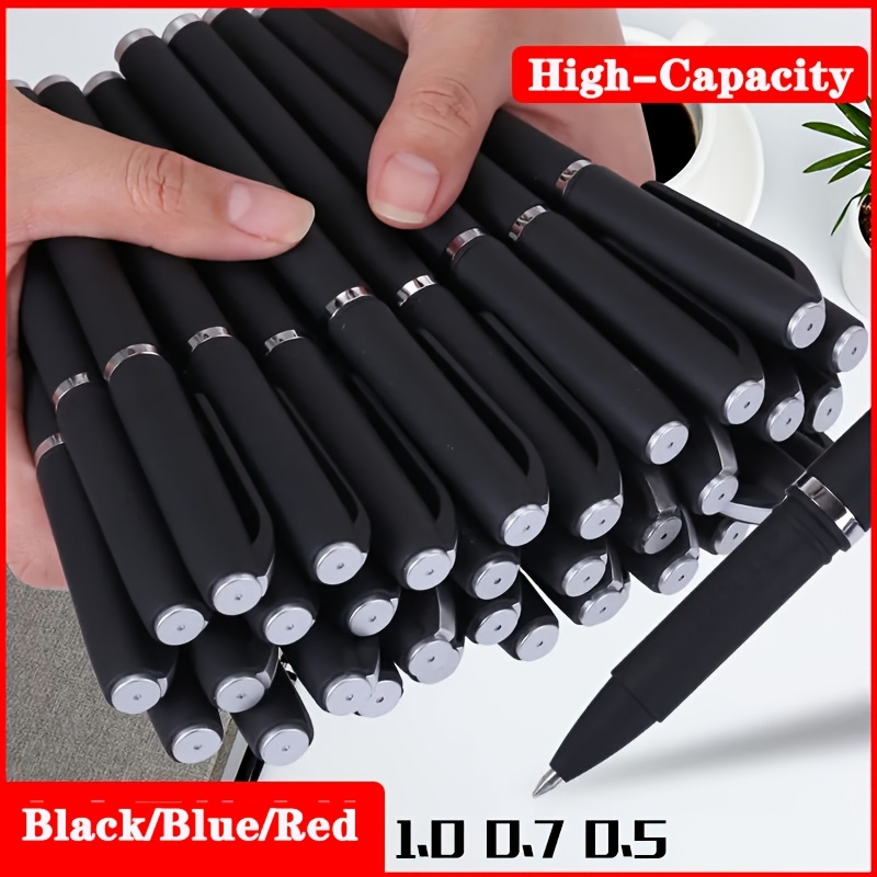 

Set Of 3 Pens With 10 Refills In 0.5mm, 0.7mm, .0mm Sizes, Featuring Frosted . Ideal For Calligraphy And , Suitable For Office And School Use, In Black, Red, And .