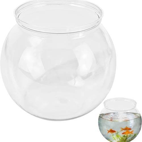 27oz mini plastic fish bowl clear round small fishbowl aquarium plastic betta fish tank desktop goldfish bowl for home decor party centerpieces non food contact