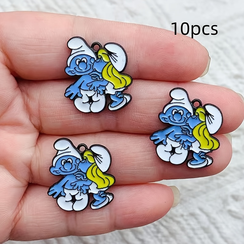 

10pcs Whimsycrafts Enamel Pendants - Zinc Alloy For Making, Keychains, And Accessories