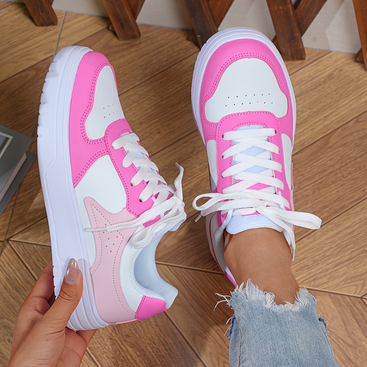 TEMU Men's And Women's Casual Sneakers, Couple's Shoes, Versatile Color-matching Breathable Low-top Shoes, Skate Shoes, Flat Shoes, Birthday Gift,