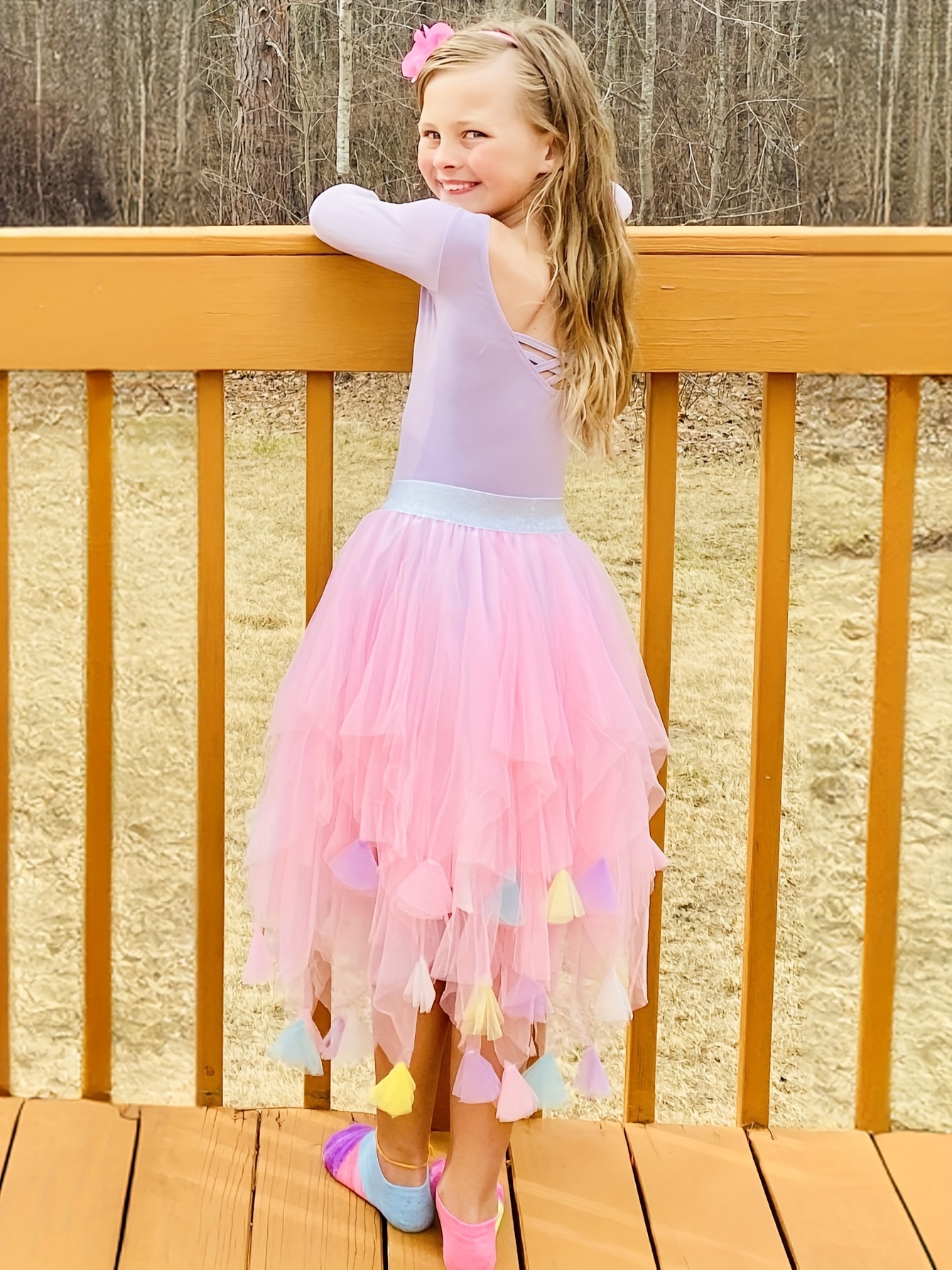girls asymmetrical midi tutu skirt multicolored geometric Temu