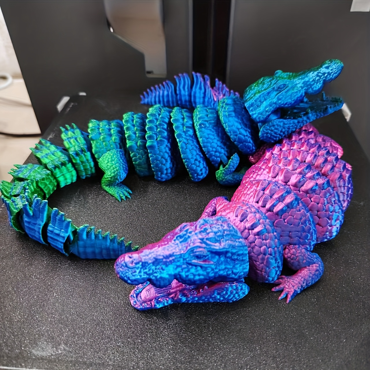 TEMU 2pcs 3d Crocodile Figurines