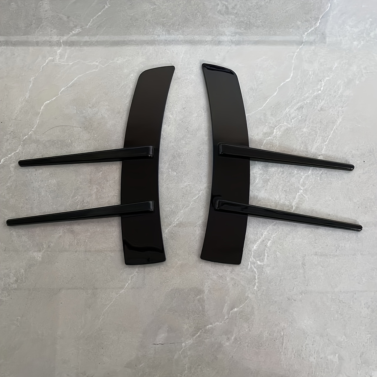 TEMU 2pcs The Polished Surface Of The Front Mudguard Skirt Is Used As An Automotive Exterior Accessory For Upgrading The Appearance