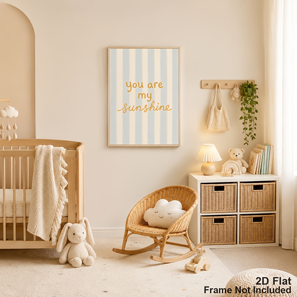Unframed Canvas Wall Art with You Are My Sunshine Quote