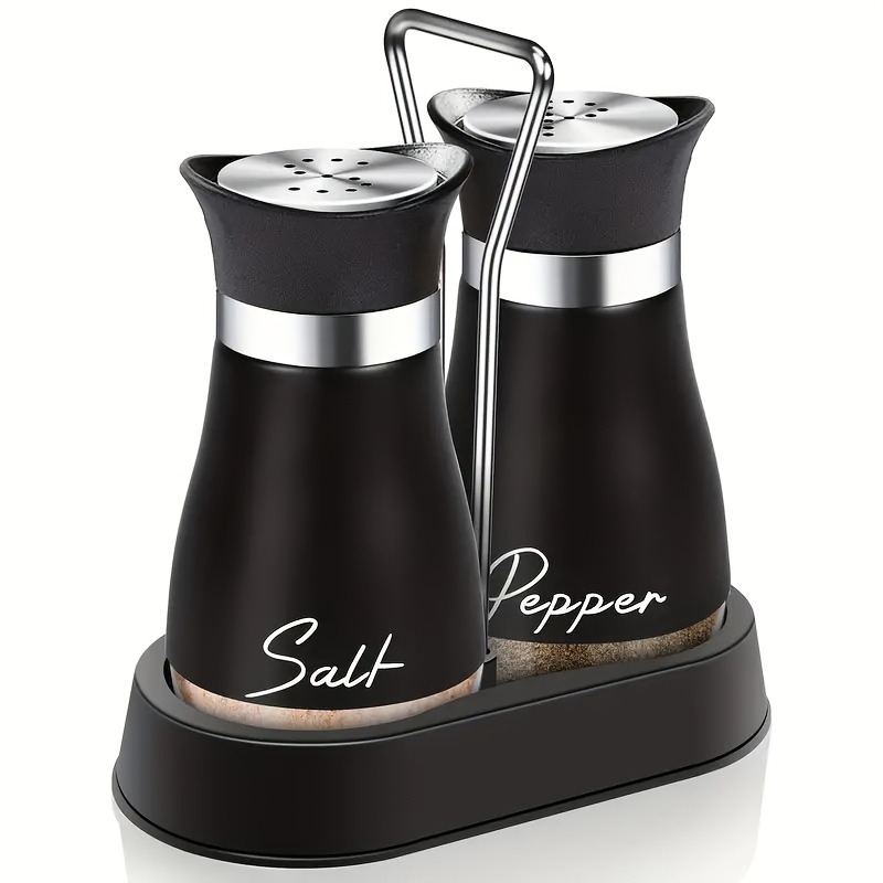 TEMU 2pcs 4oz Salt Pepper Shaker Set, With Lid Pepper Bottle, Restaurant Use Pepper Bottle, Reusable Pepper Bottle, Salt And Pepper Bottle Gift Set,