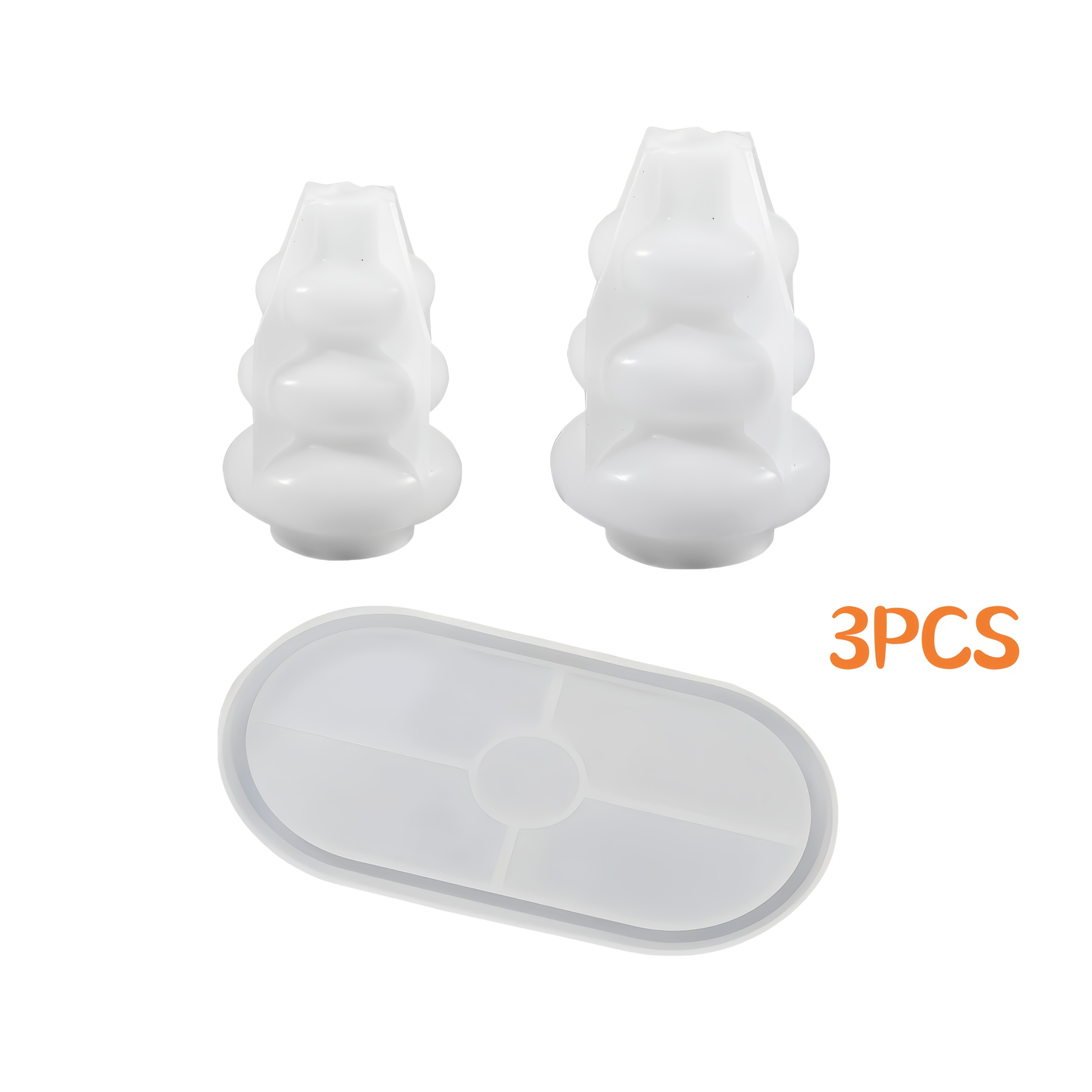 E-shop 3 Stück Unregelmäßige Silikonvasen-Formen für Gips, Mikrozement, Harz – Weiche, Flexible Entformung für DIY-Bastelarbeiten, Harz, Gipsstatuen,