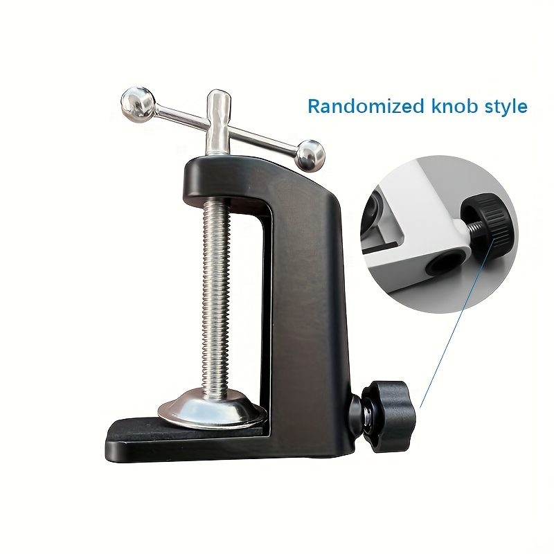 TEMU Pince de Bureau en Alliage d'Aluminium Polyvalente - Support de Table de C pour Lampes, Appareils Photo, Téléphones & Plus - Hauteur Réglable,