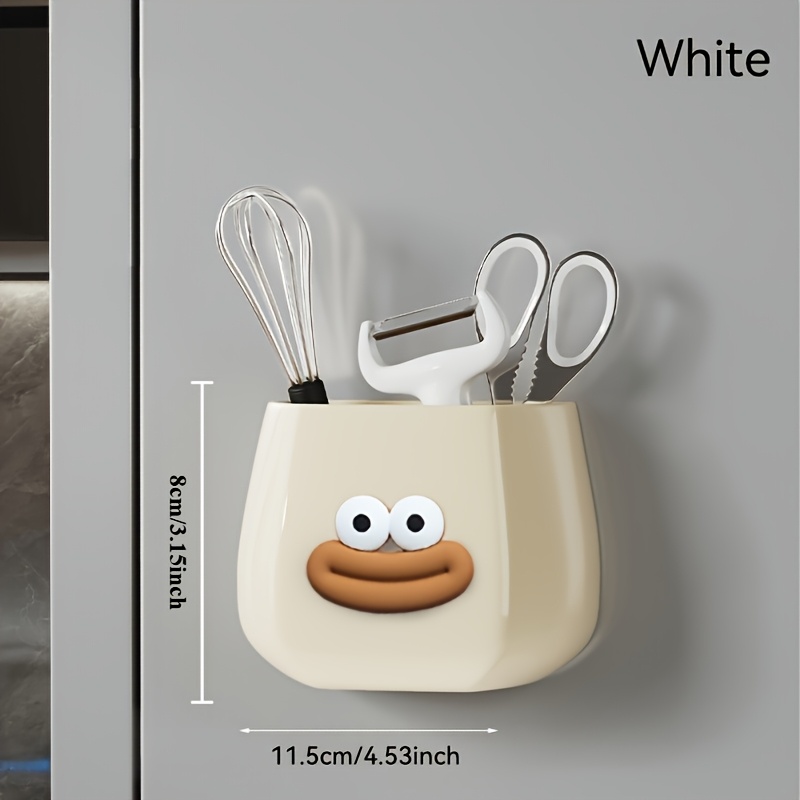 Multifunctional Storage Box, Desktop Storage Space, Pen Holder, With Colored Sausage Mouth Accessory And Stickers