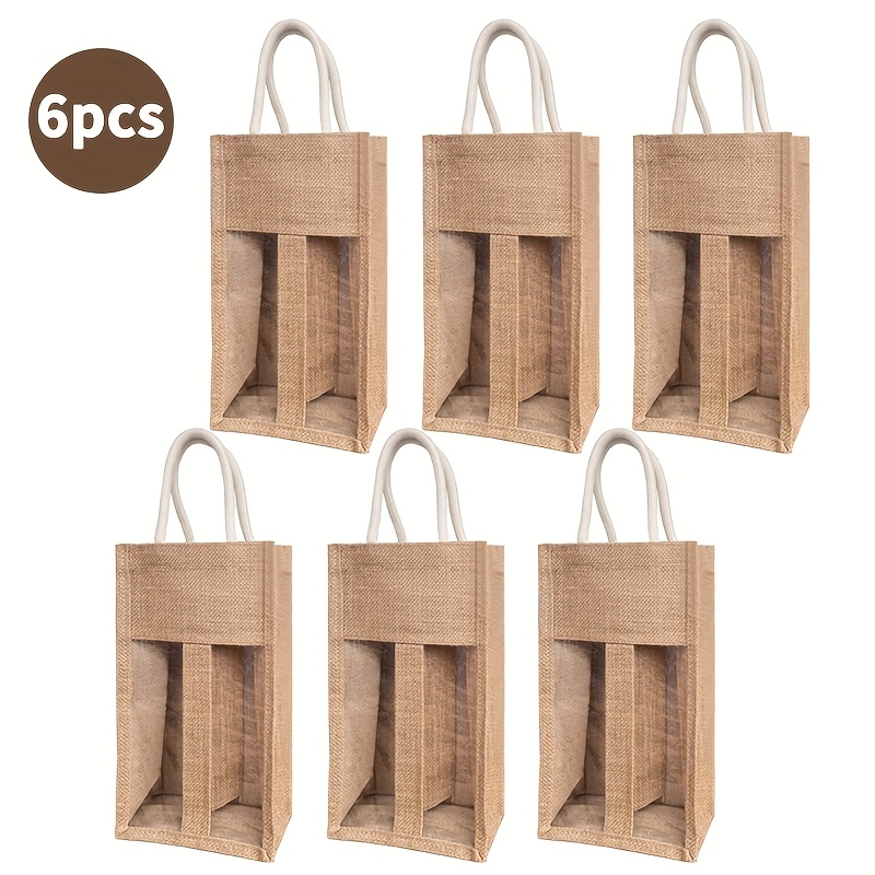 TEMU Regalo /Lui 6 pezzi, Borsa portaoggetti per contenitori, con finestra , , borsa rettangolare, 12.99 X 6.69 X 3.93 pollici, borsa per forniture